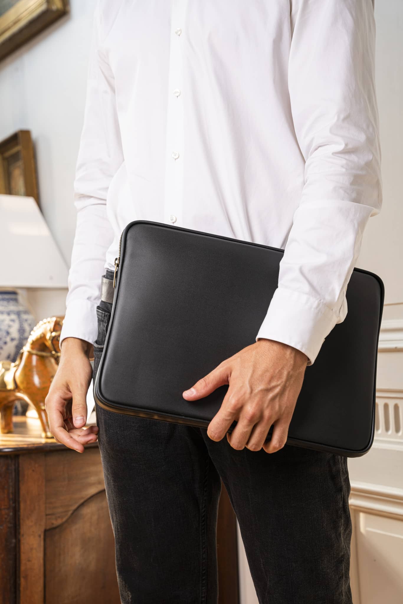 Housse d'ordinateur noir vegan