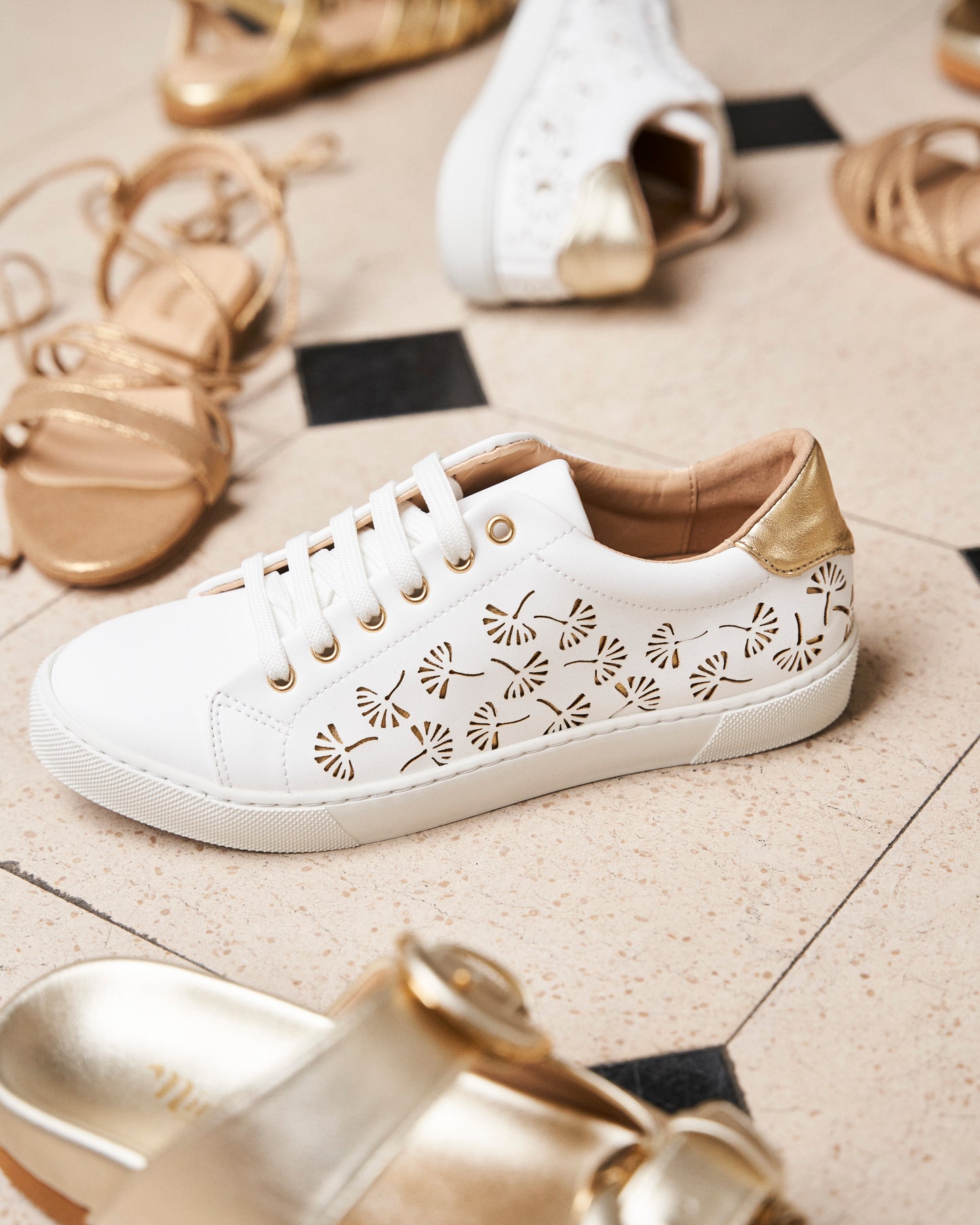 Baskets blanches vegan Minuit sur Terre