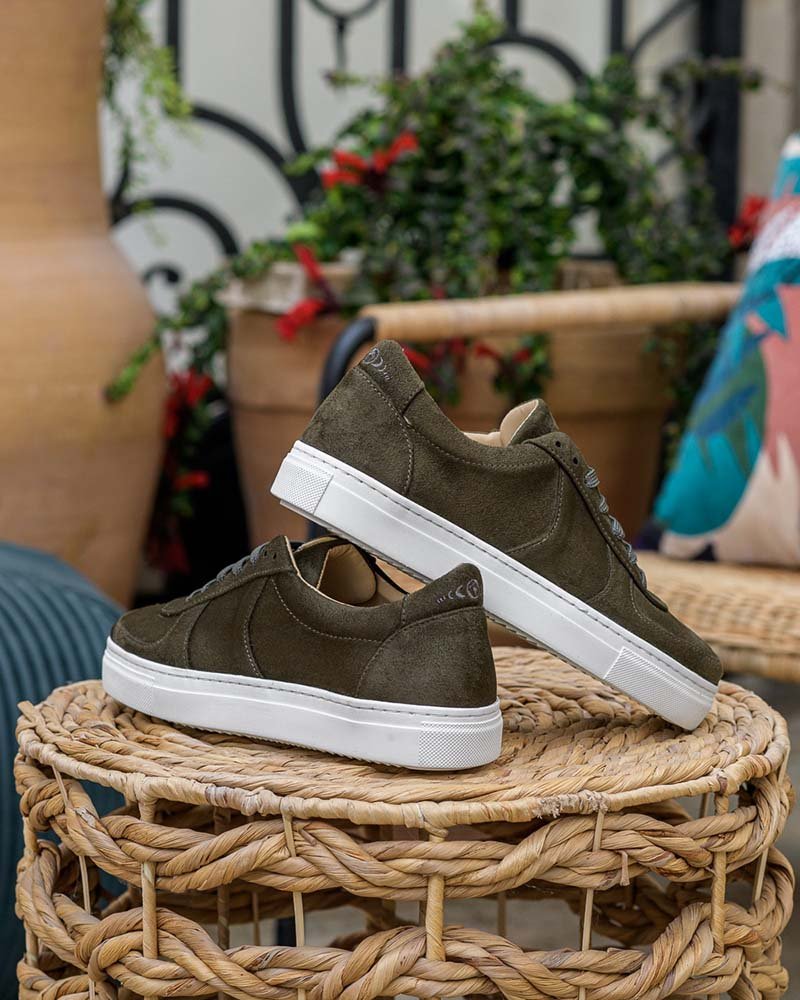 Baskets kaki vegan recyclées