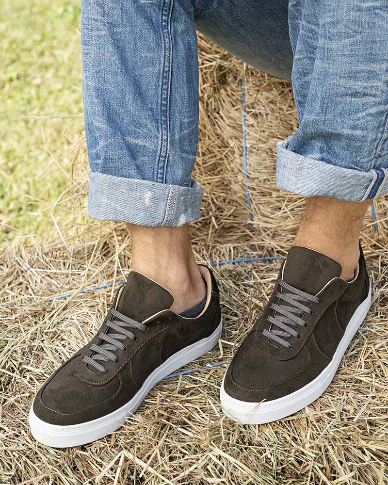 Baskets vegan kaki homme