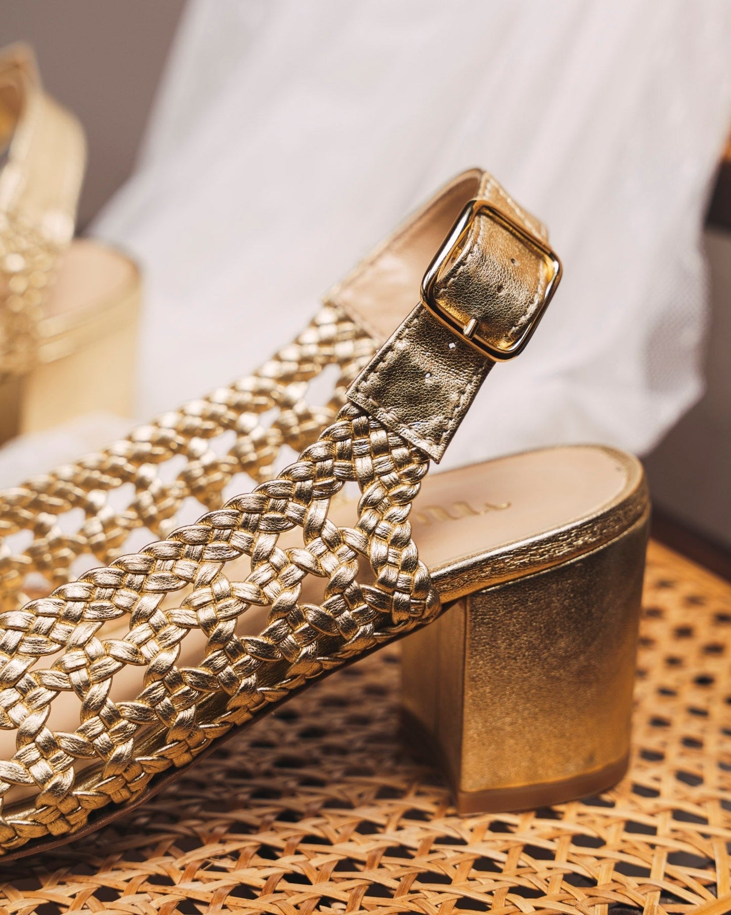 Sandales à talons or femme