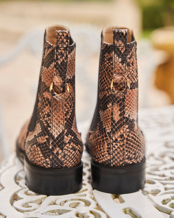 Bottines Dorées Bottines Femme Imitation Serpent Secret Serpent