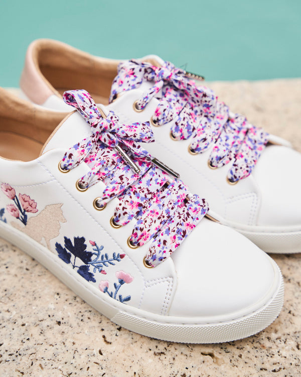 Chaussure Lacets Fleuris Lacets Originaux Motifs Fleuris