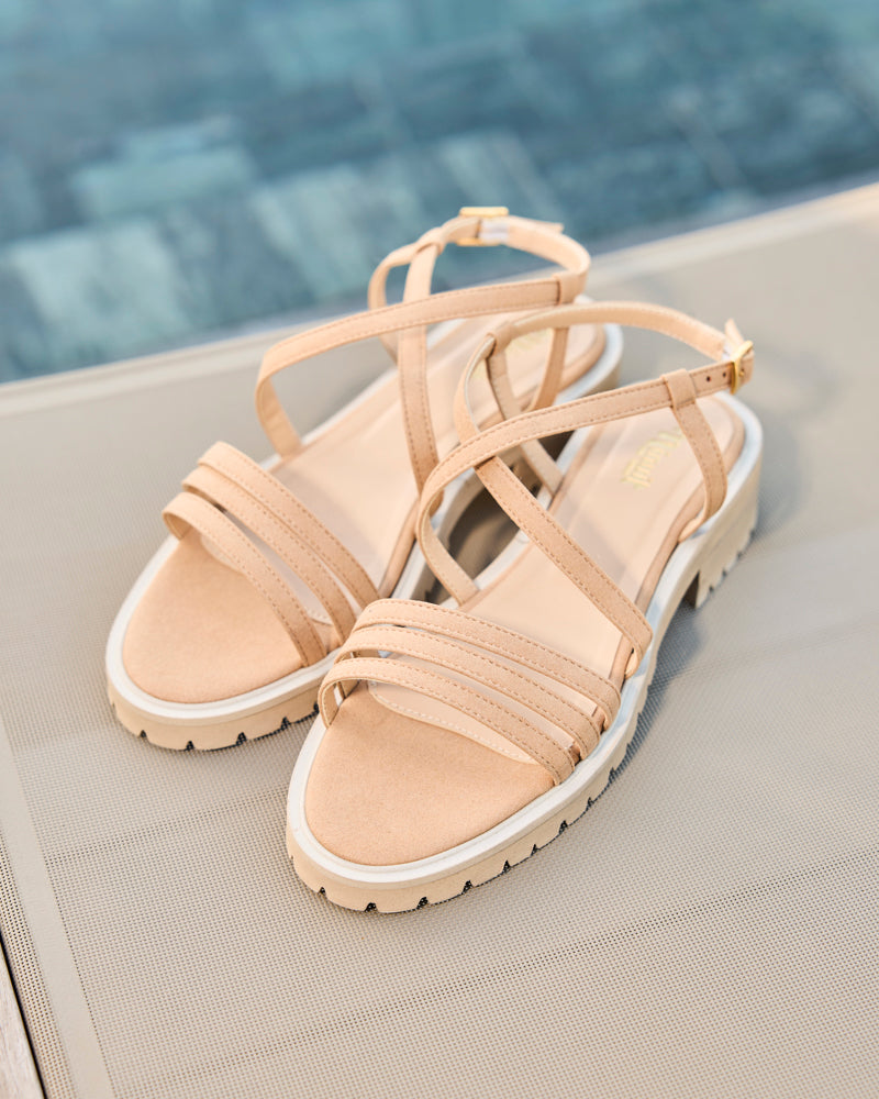 Sandales plates femme vegan recyclées Minuit sur Terre