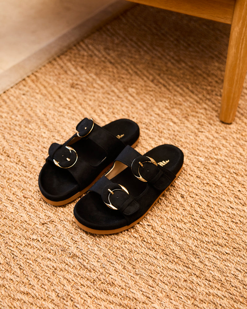 Mules plates femme vegan recyclées Minuit sur Terre