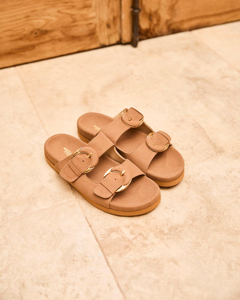 Mules plates femme vegan recyclées Minuit sur Terre