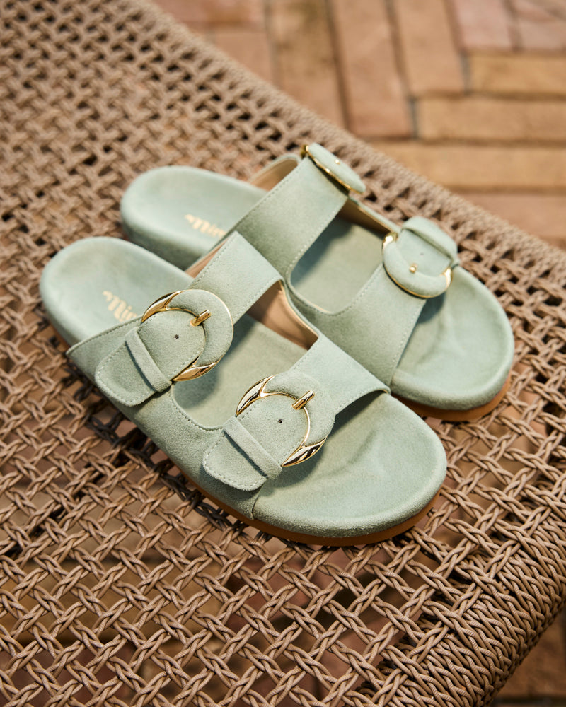 Mules plates femme vegan recyclées Minuit sur Terre