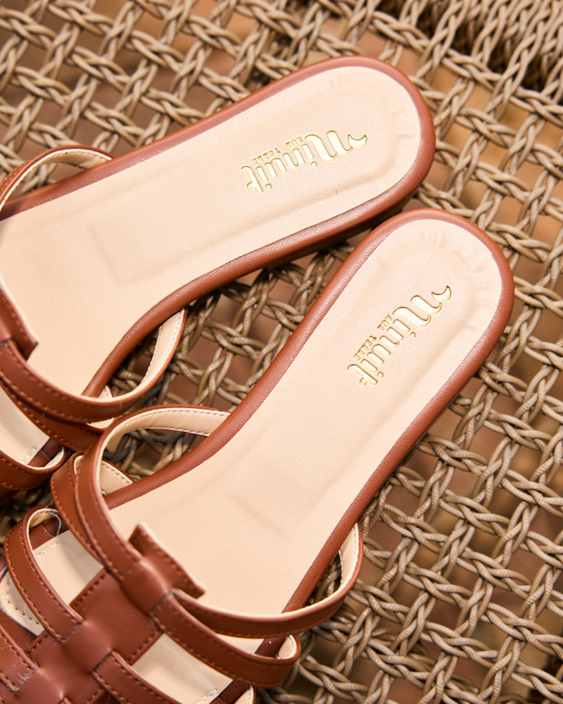 Mules plates femme vegan recyclées Minuit sur Terre