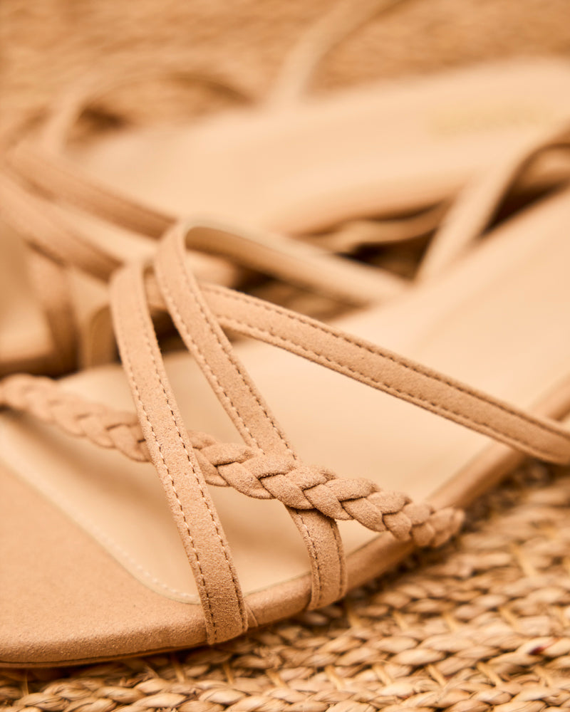 Sandales plates femme vegan recyclées Minuit sur Terre