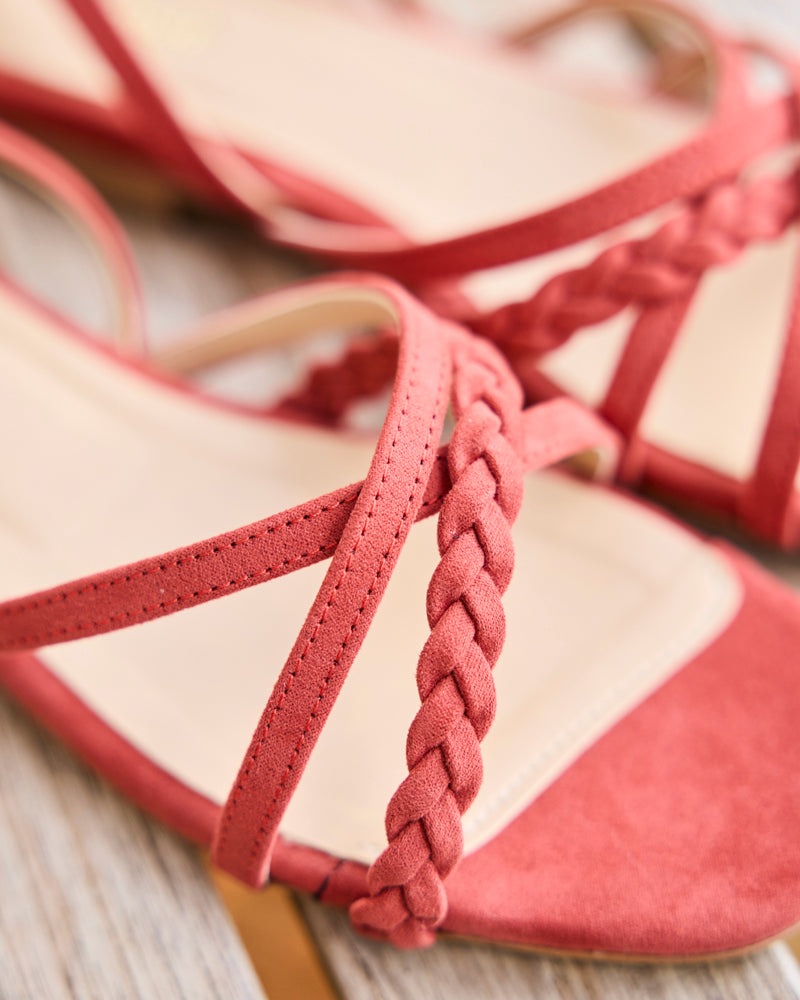 Sandales plates femme vegan recyclées Minuit sur Terre