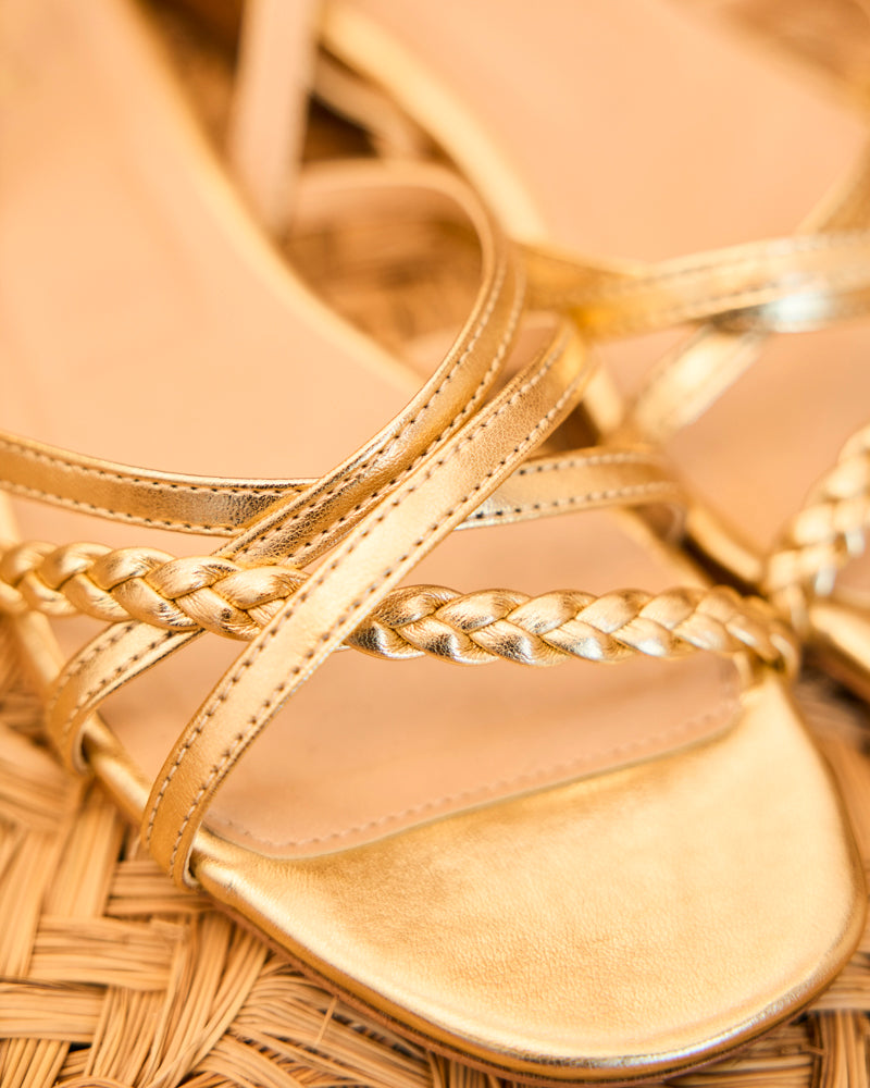 Sandales plates femme vegan recyclées Minuit sur Terre