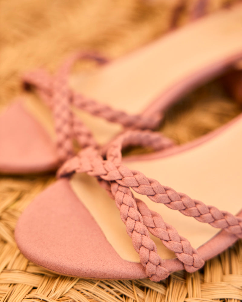 Sandales à talons femme vegan recyclées Minuit sur Terre