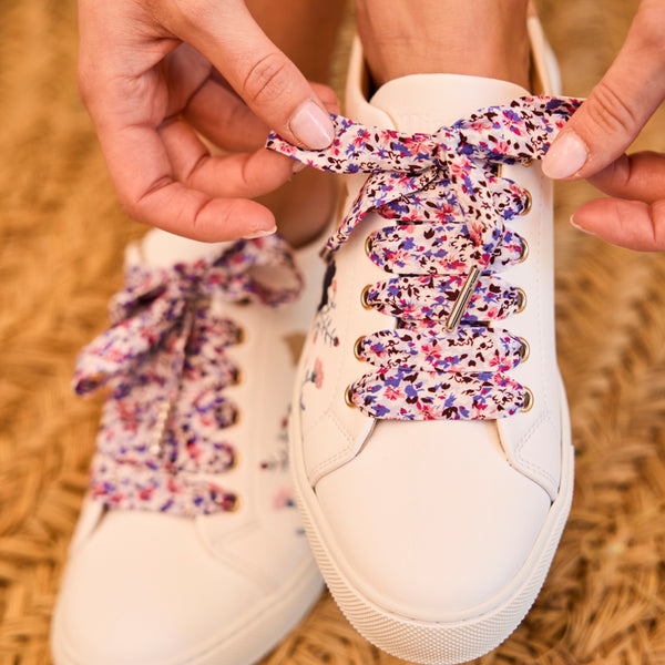 Lacets Fleuris Lilas