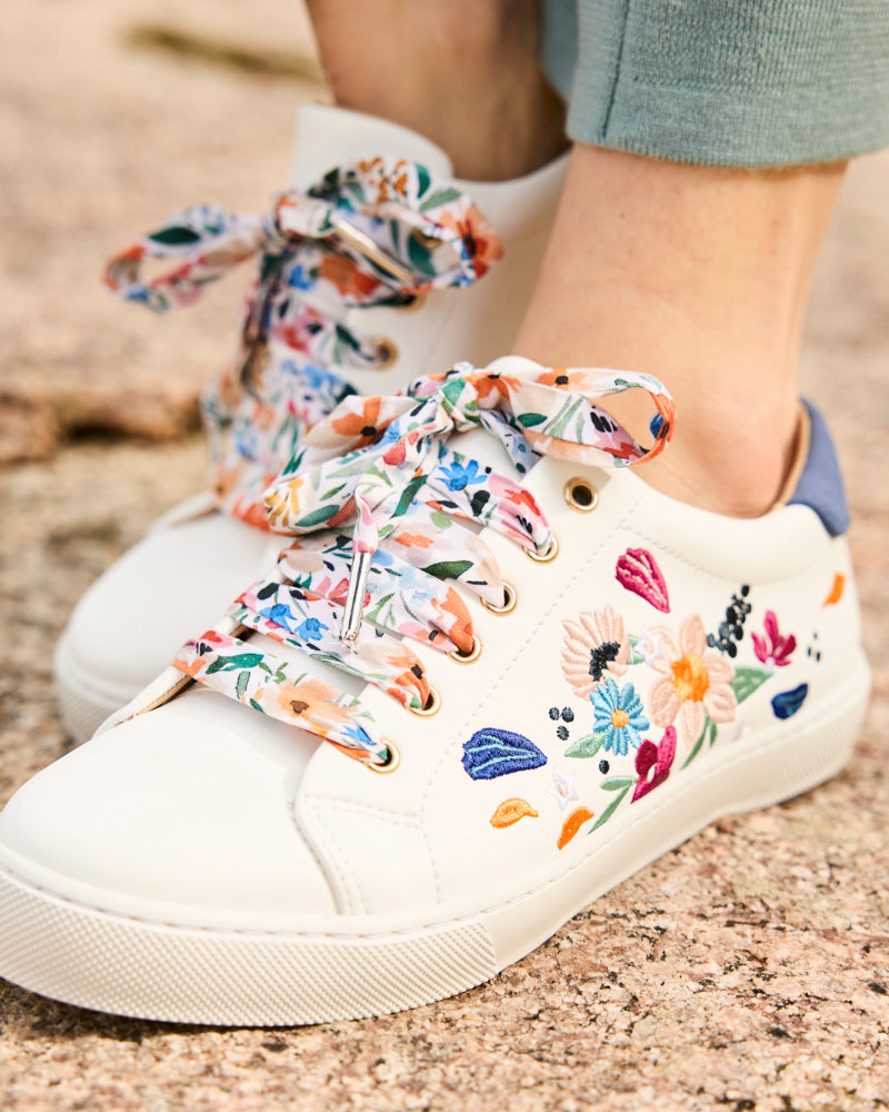 Lacets brodés fleuris Mon Lacet Français