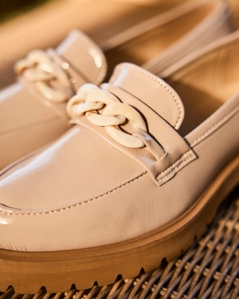 Mocassins vernis vegan recyclés femme Minuit sur Terre