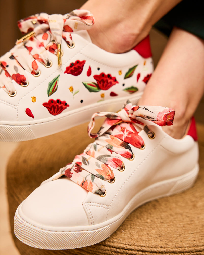 Lacets brodés fleuris Mon Lacet Français