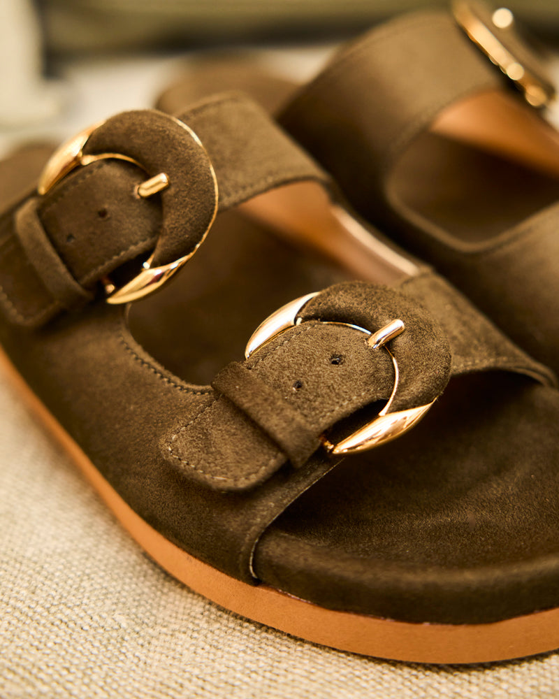 Mules plates femme vegan recyclées Minuit sur Terre