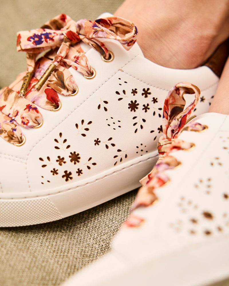 Lacets brodés fleuris Mon Lacet Français