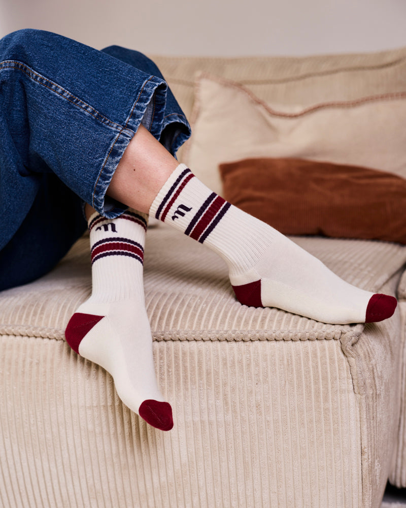 Chaussettes Minuit Bordeaux