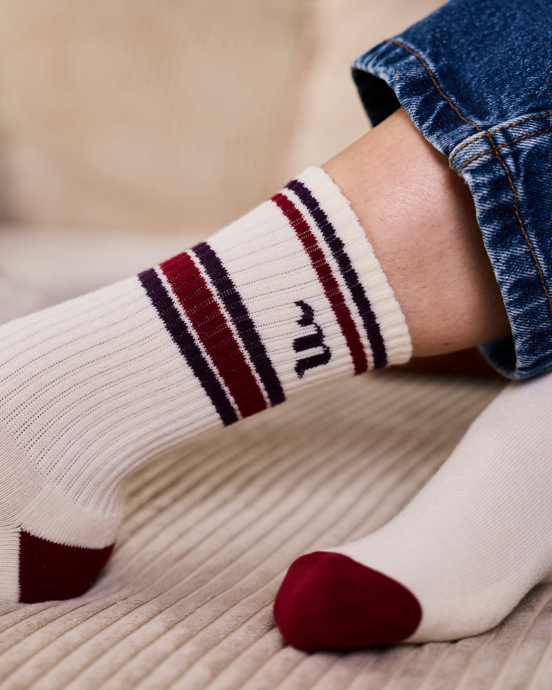 Chaussettes Minuit Bordeaux