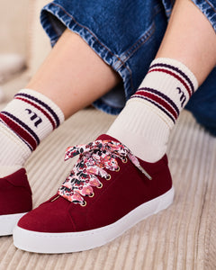 Chaussettes Minuit Bordeaux