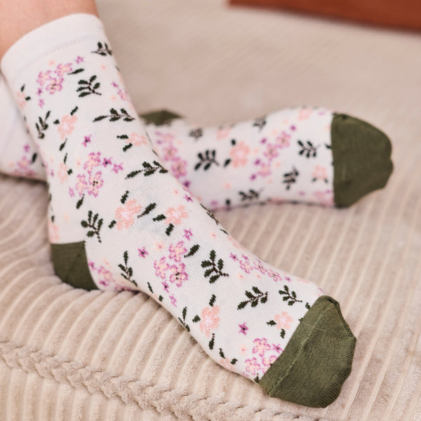 Chaussettes Flore Vert