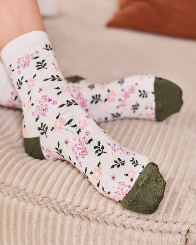 Chaussettes Flore Vert