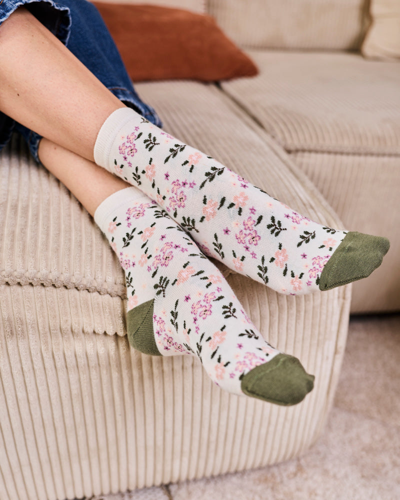 Chaussettes Flore Vert
