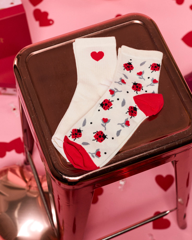 Chaussettes Coeur Rouge