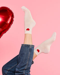 Chaussettes Coeur Rouge