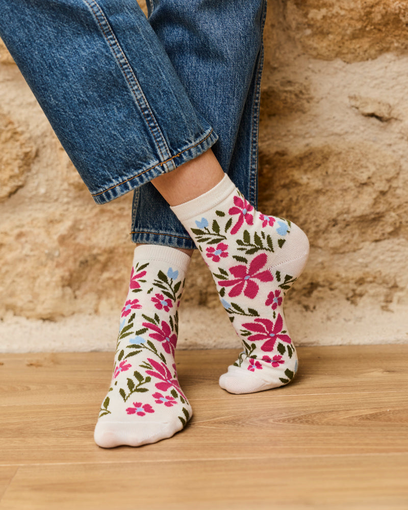 Chaussettes Flore Maxi Verte