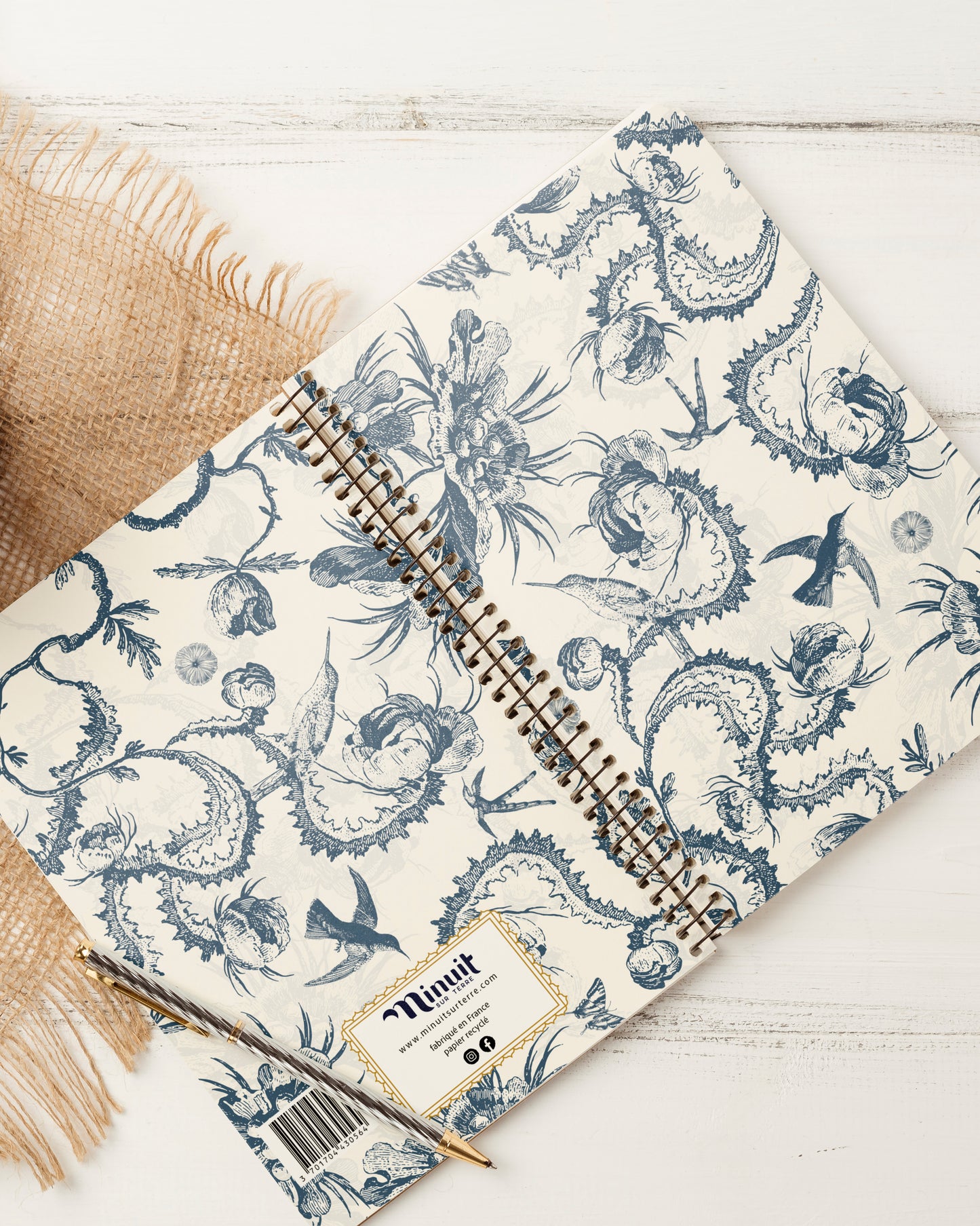 Carnet Toile de Jouy