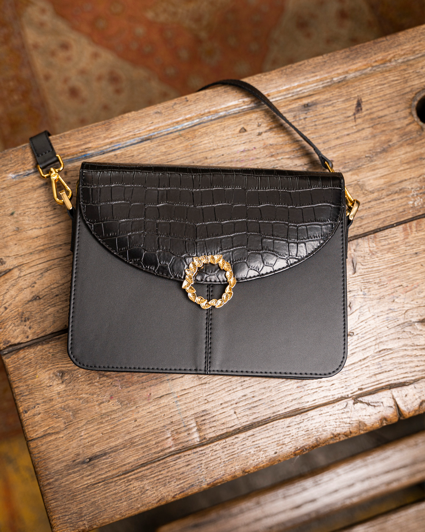 Sac a main clearance noir croco