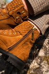 Bottines à lacets marron clair sans cuir et écologiques Mirage Minuit sur Terre