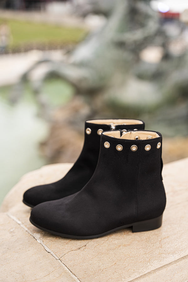 Bottines noires vegan pour femme écoresponsables recyclées Nansouty Minuit sur Terre