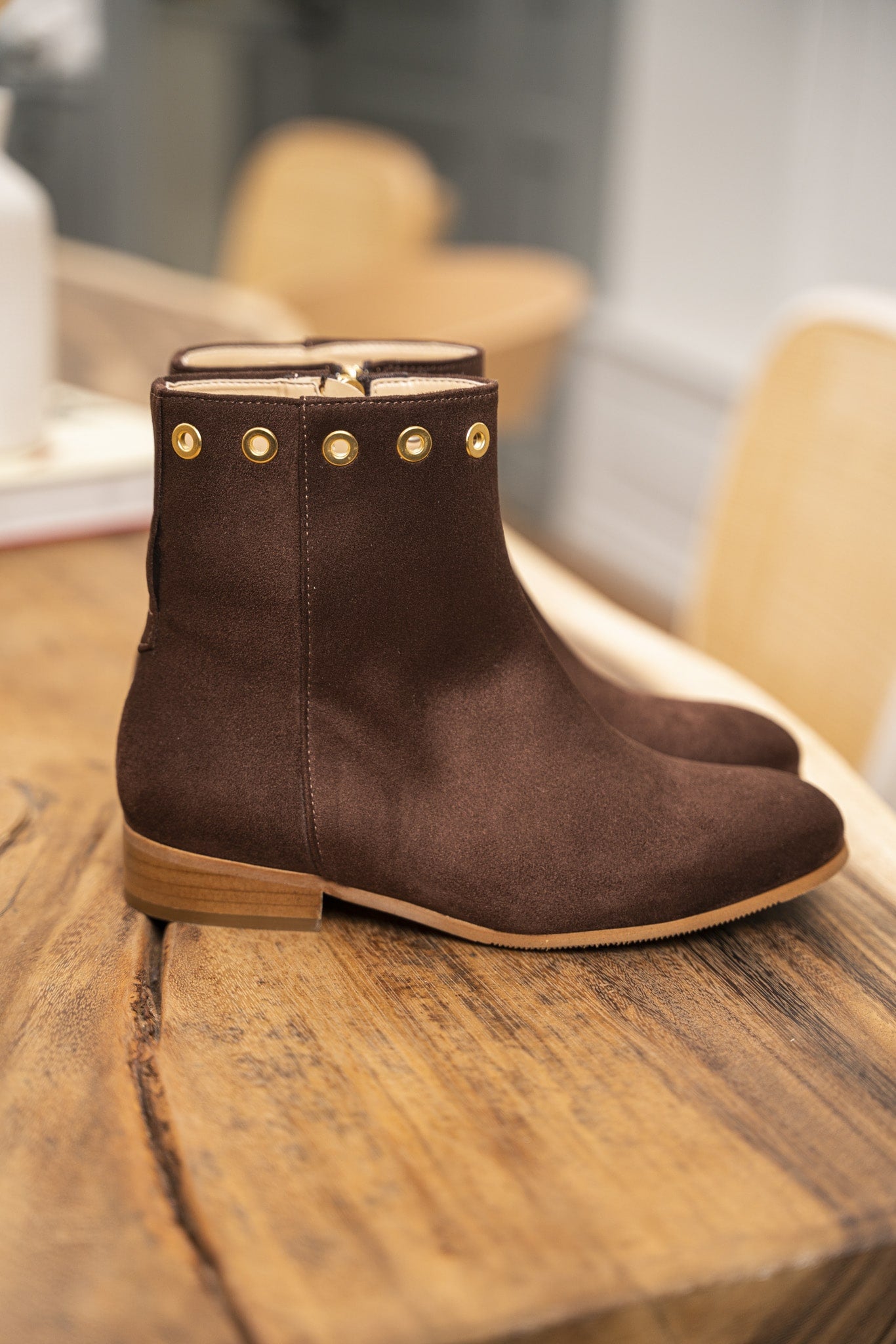Bottines vegan marron chocolat écologiques recyclées Nansouty Minuit sur Terre