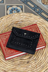 Porte-monnaie noir écologique vegan pour femme Andante Minuit sur Terre