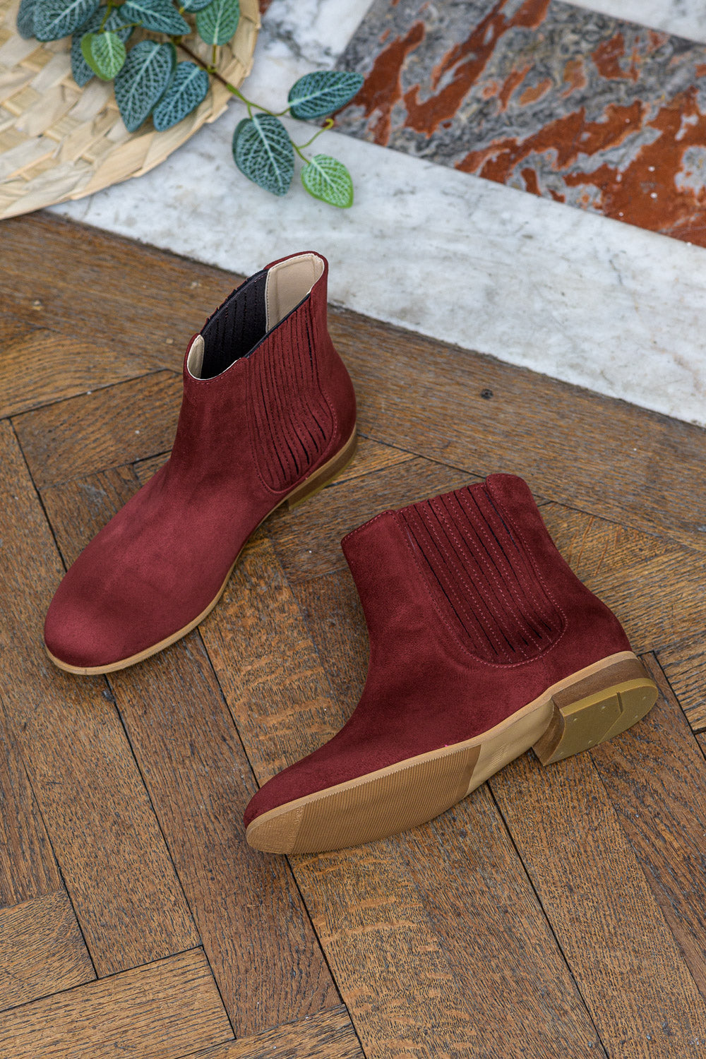 Firenze Brique bottines femme vegan recyclees Minuit sur Terre