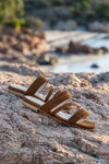 Mules marrons noisette écologiques et vegan pour femme Cupabia Minuit sur Terre
