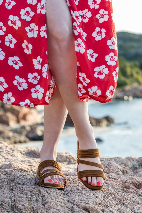Mules marrons noisette écologiques et vegan pour femme Cupabia Minuit sur Terre