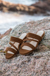 Mules marrons noisette écologiques et vegan pour femme Cupabia Minuit sur Terre