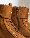 Bottines lacets marrons vegan