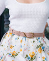 Ceinture rose pâle femme vegan