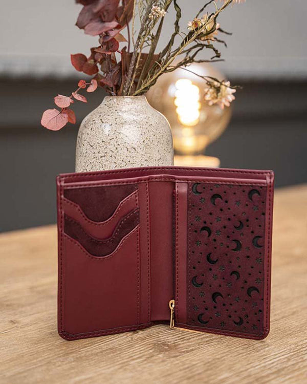 Portefeuille vegan femme bordeaux