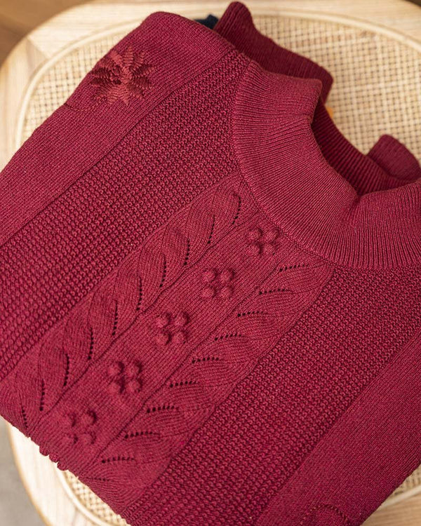 Pull bordeaux vegan femme