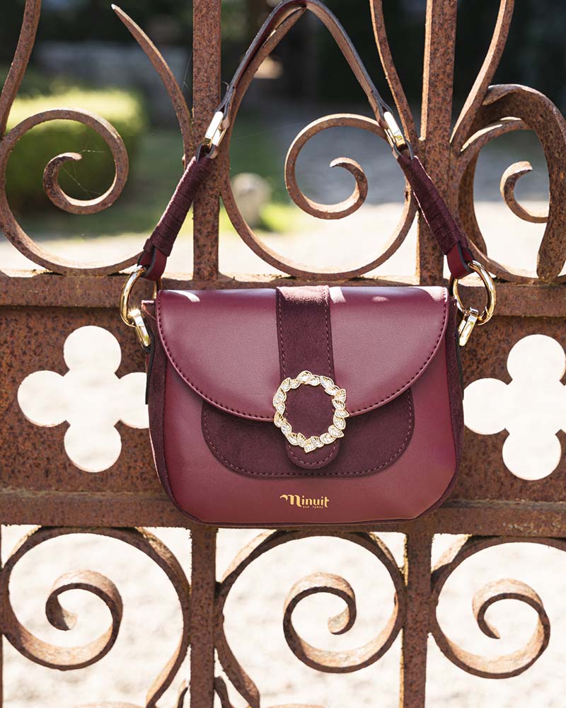 Sac à main vegan bordeaux