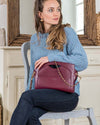 Sac à main vegan bordeaux