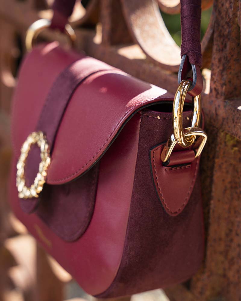 Sac vegan bordeaux détail